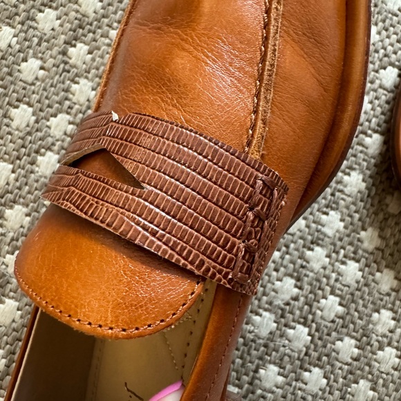 J. McLaughlin Concetta Leather Loafers Toasted Nutmeg/Brown - Picture 6 of 8